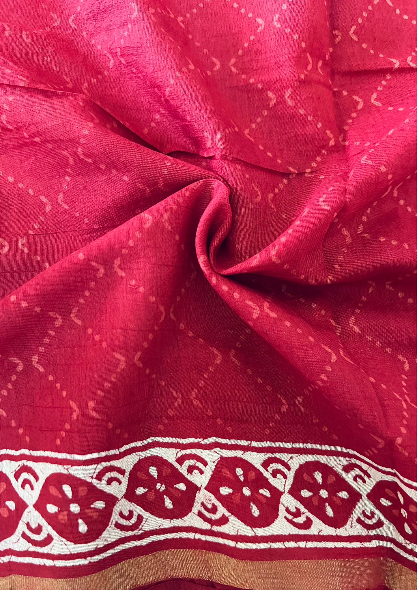 Chanderi Cotton Silk Saree with Zari Border