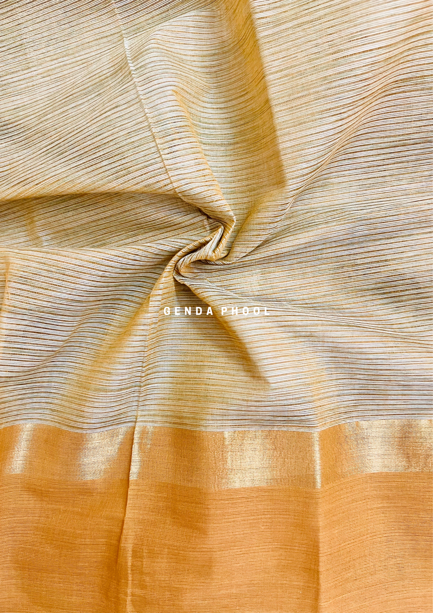 Handloom Kanchi Cotton Zari Border Saree