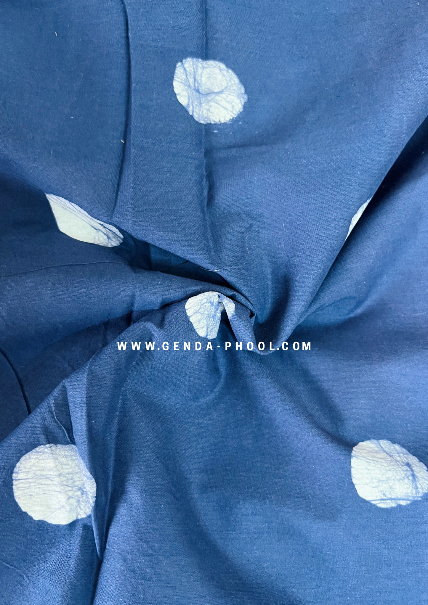 Handloom Dabu Handblock Printed Chanderi Silk Cotton Saree with Zari Border