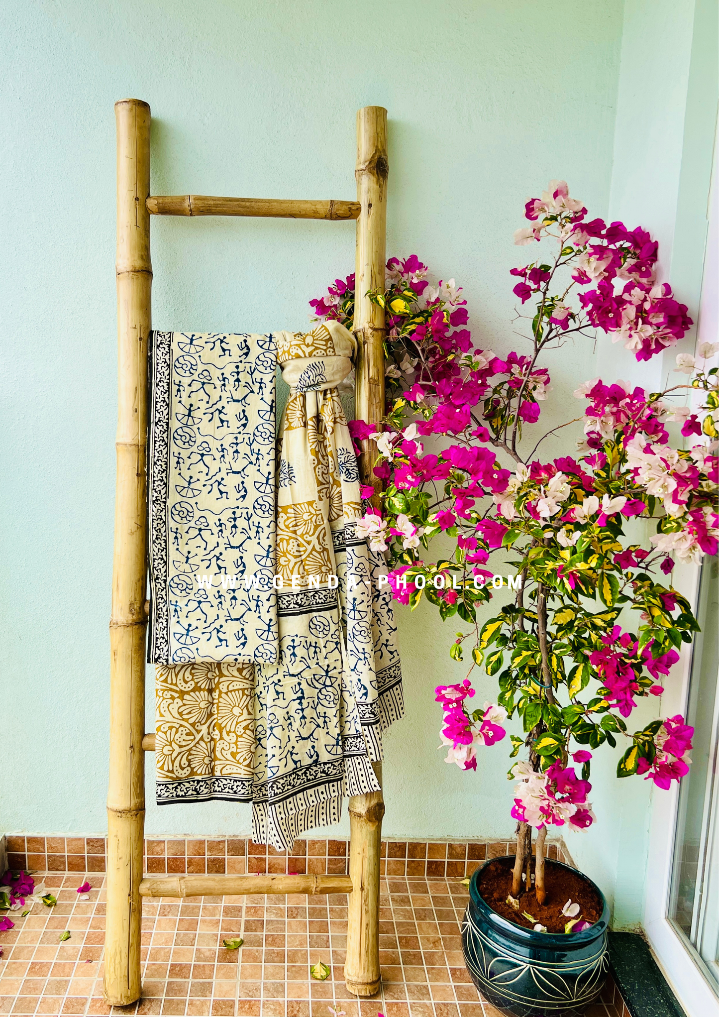 Handblock Print Cotton Dupatta Suit Set