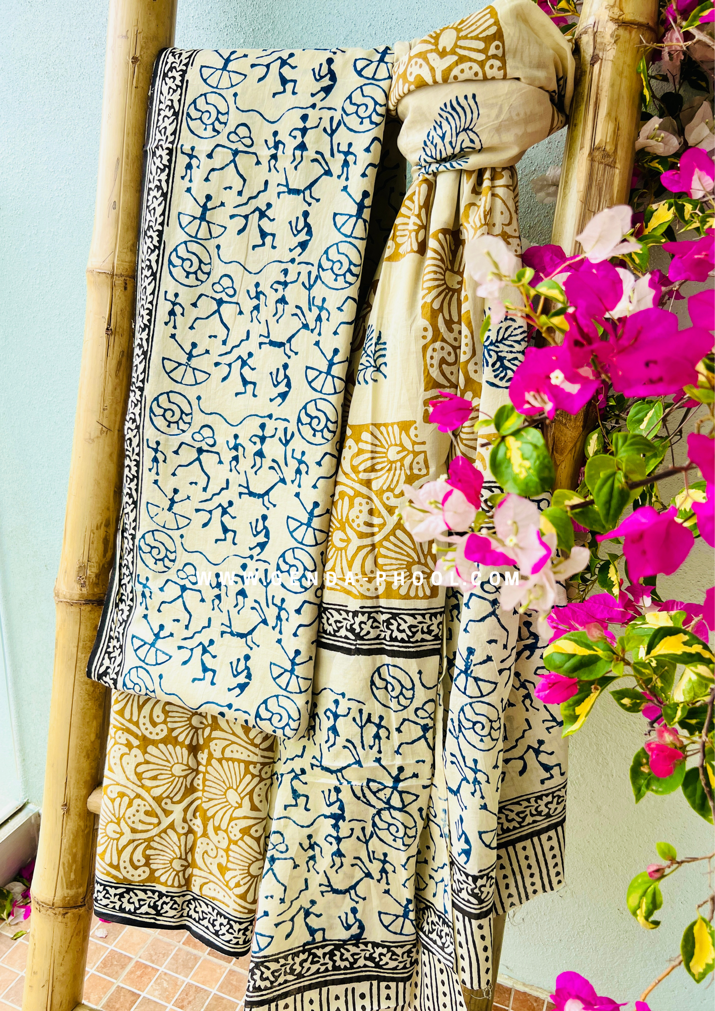 Handblock Print Cotton Dupatta Suit Set