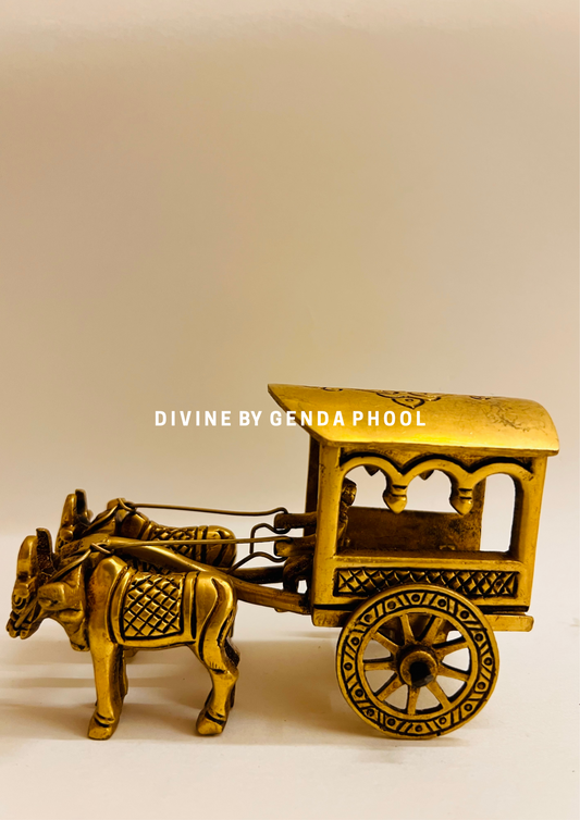 Handcrafted Antique Brass Bullock Cart
