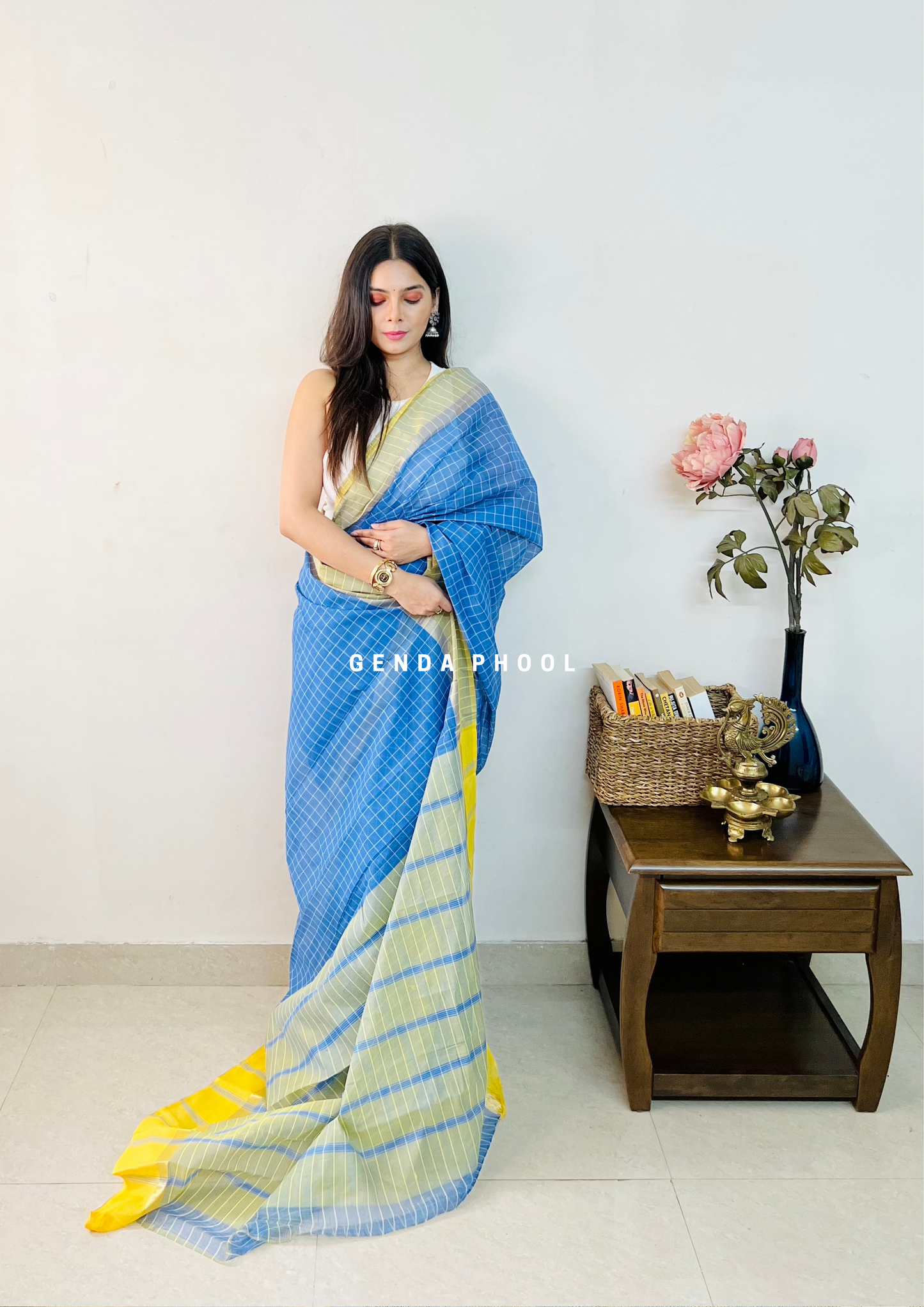 Handloom Kanchi Cotton Zari Border Saree