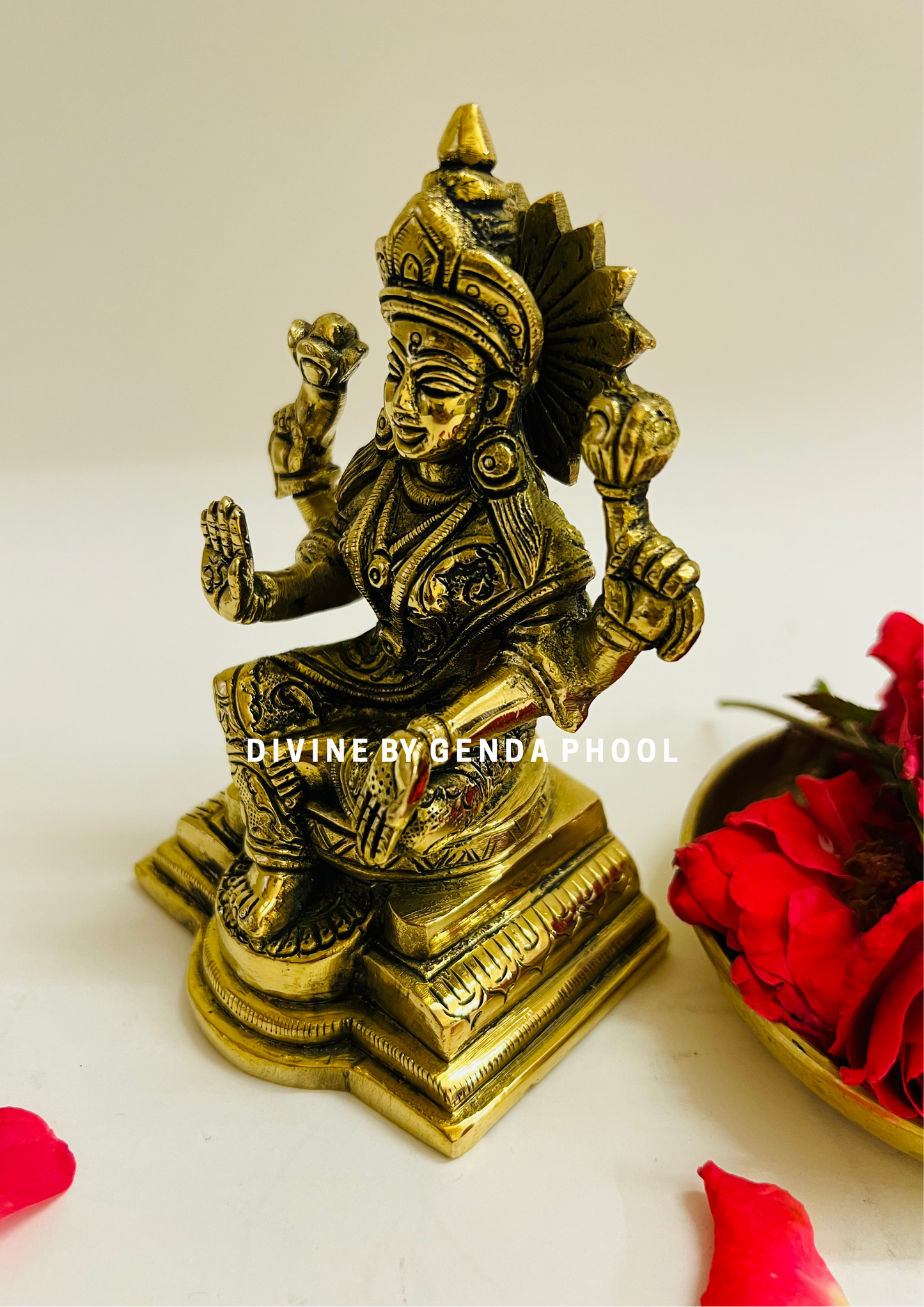 Handcrafted Antique Brass Goddess Lakshmi