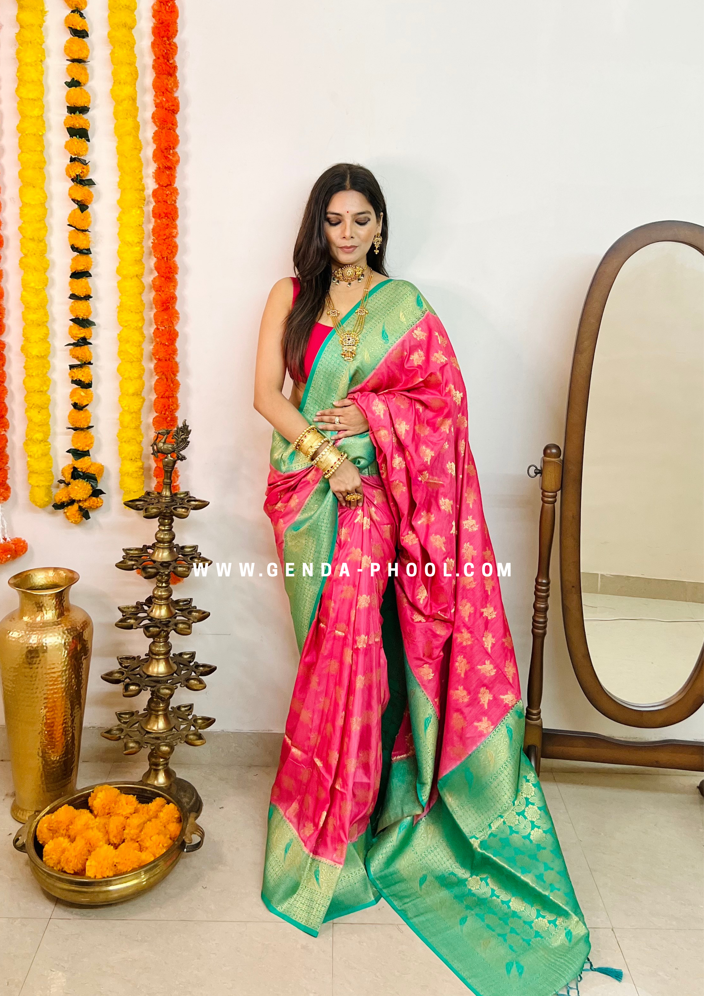 Dola Silk Saree with Kalamkari Print and Zari Weaving at Rs 3945/piece in  Kolkata