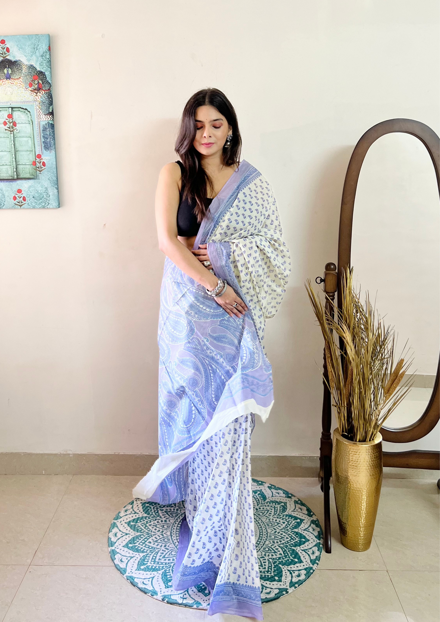 Buti Print Cotton Saree