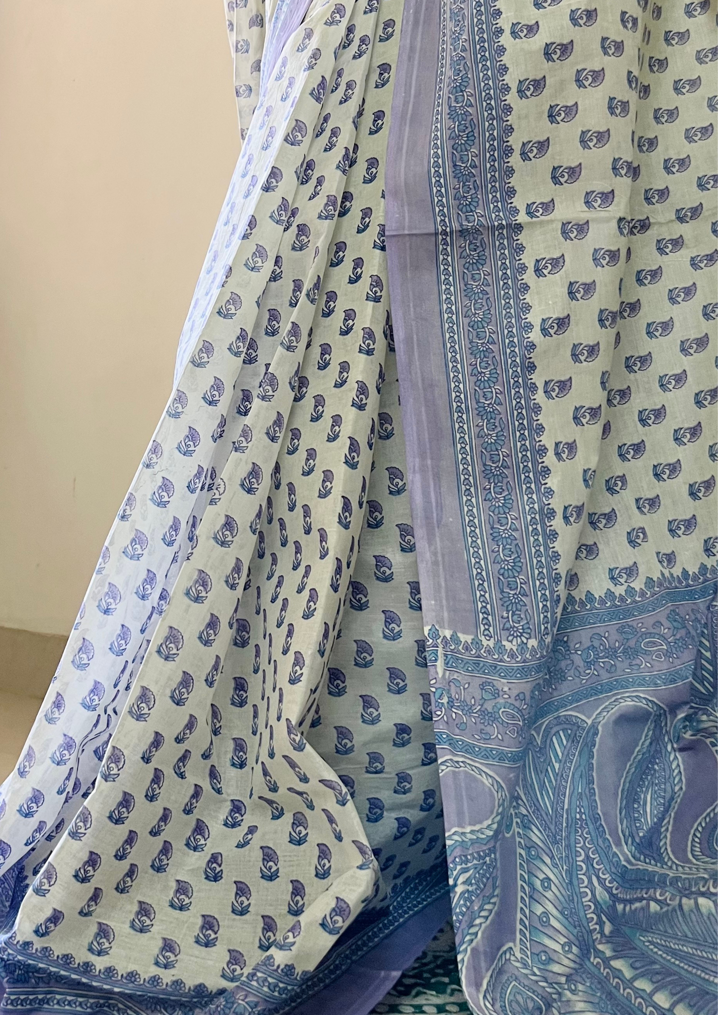 Buti Print Cotton Saree