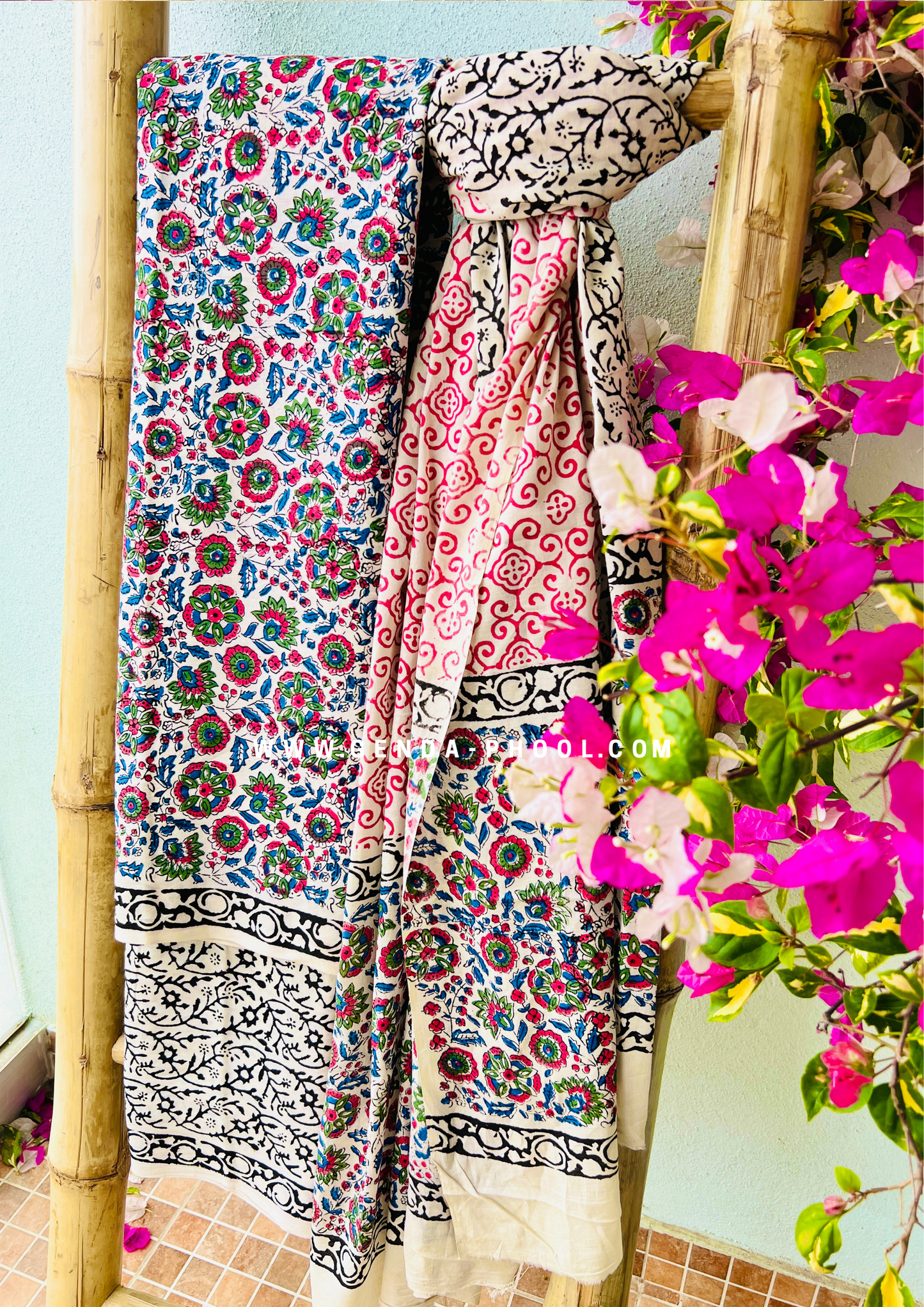 Handblock Print Cotton Dupatta Suit Set