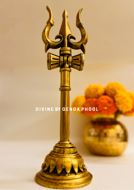 Handcrafted Antique Brass Shiva Trishul