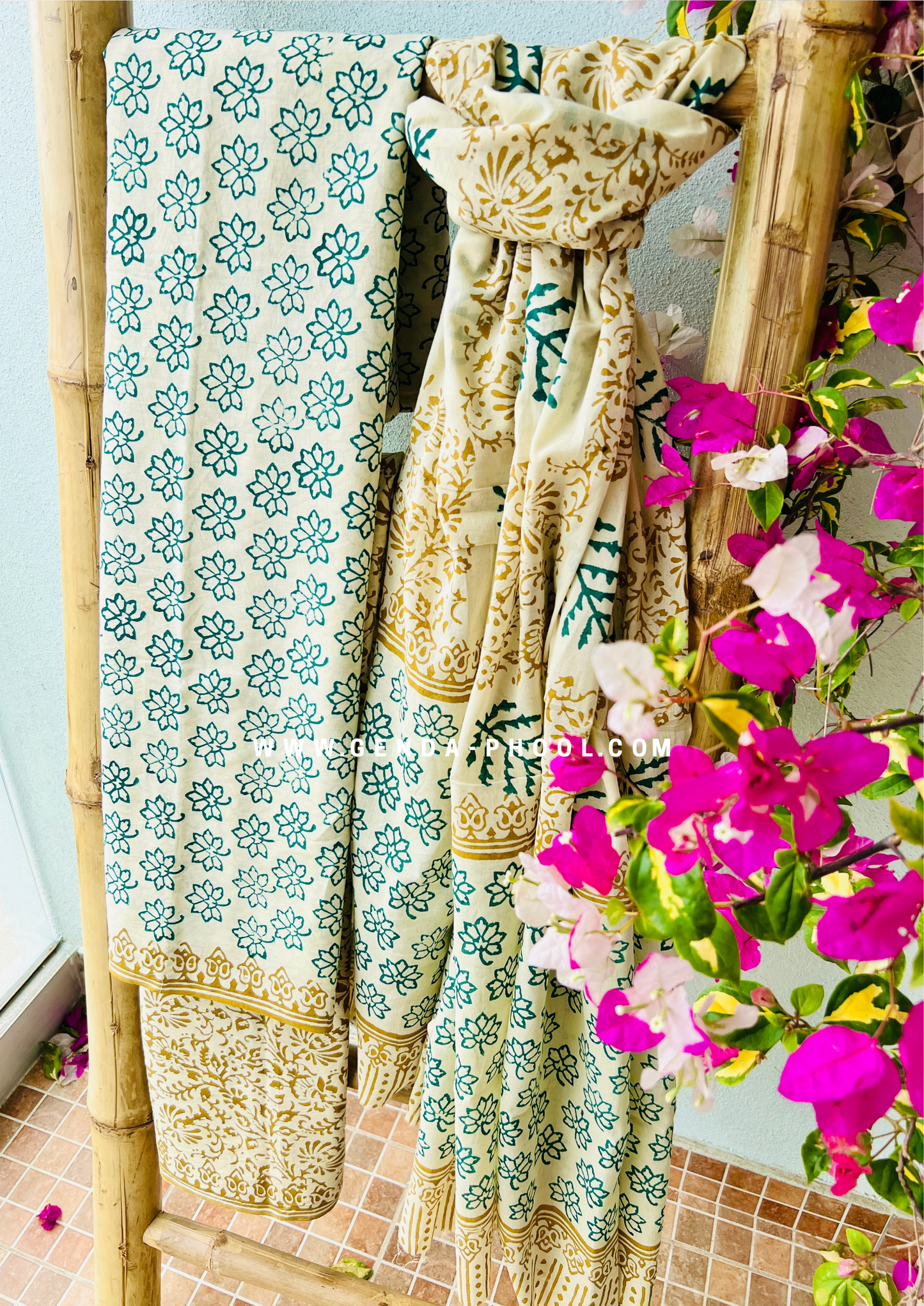 Handblock Print Cotton Dupatta Suit Set