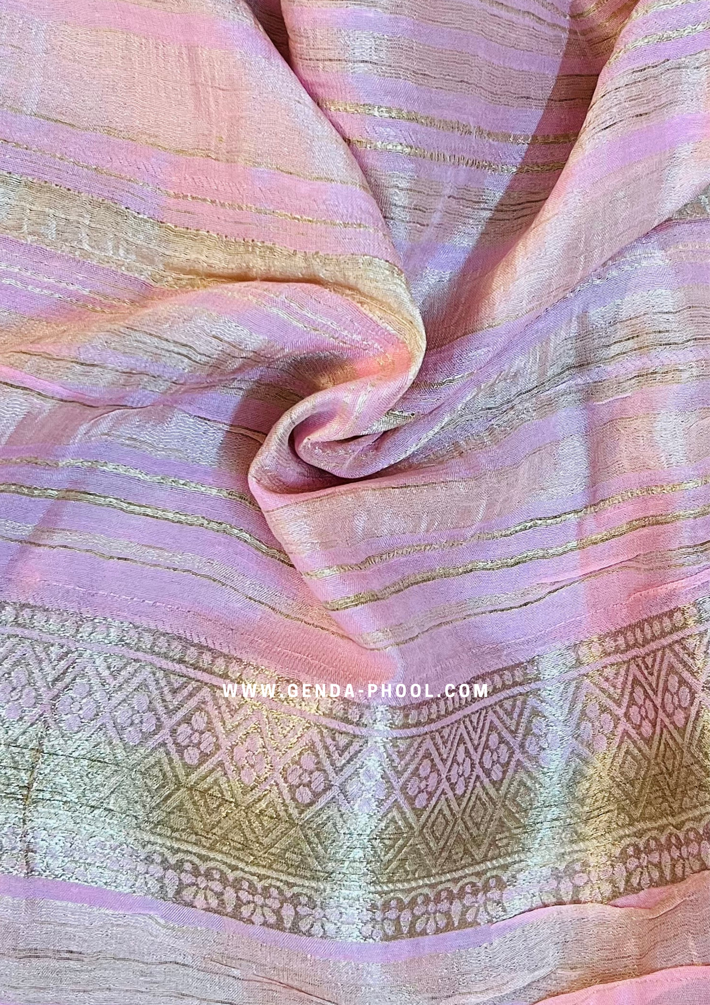 Pastel Silk Cotton Saree with Woven Zari Work