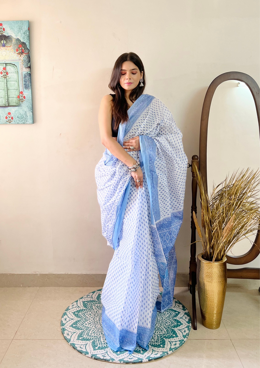 Buti Print Cotton Saree