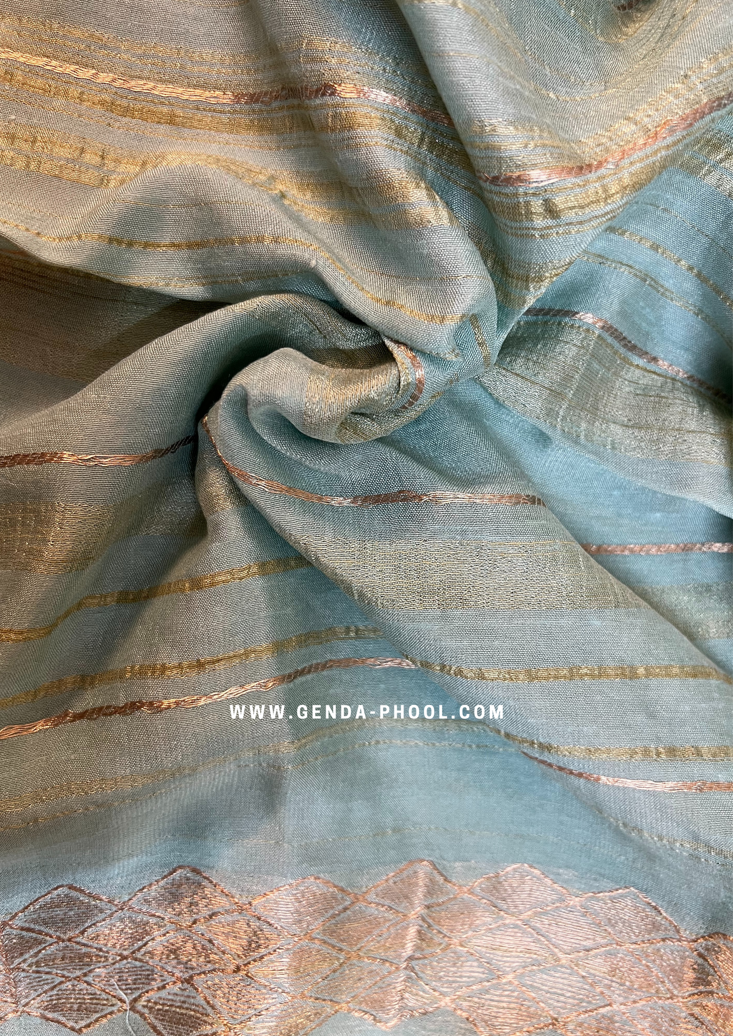 Pastel Silk Cotton Saree with Woven Zari Work