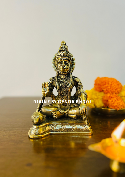 Handcrafted Antique Brass Lord Hanuman