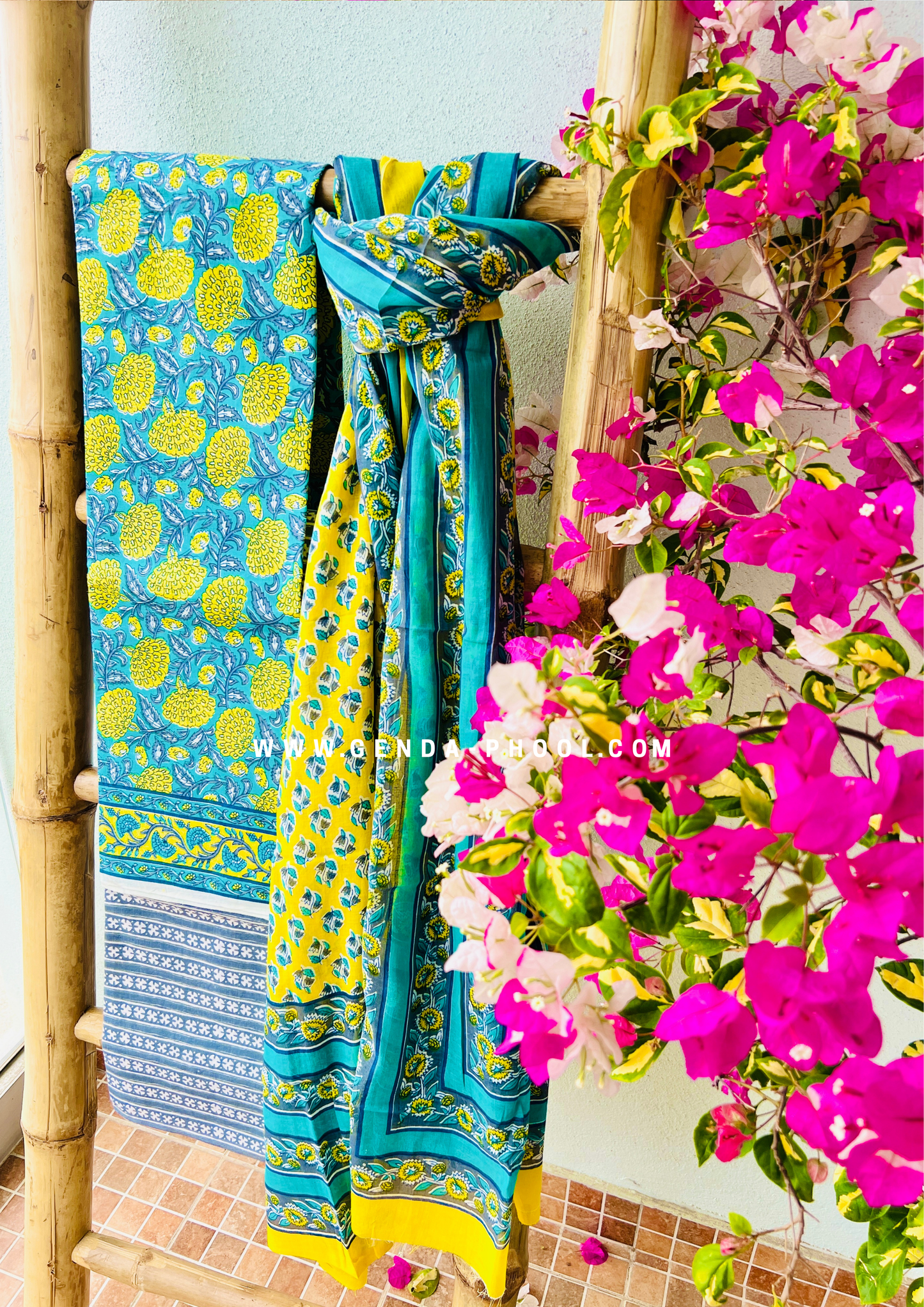 Handblock Print Cotton Dupatta Suit Set