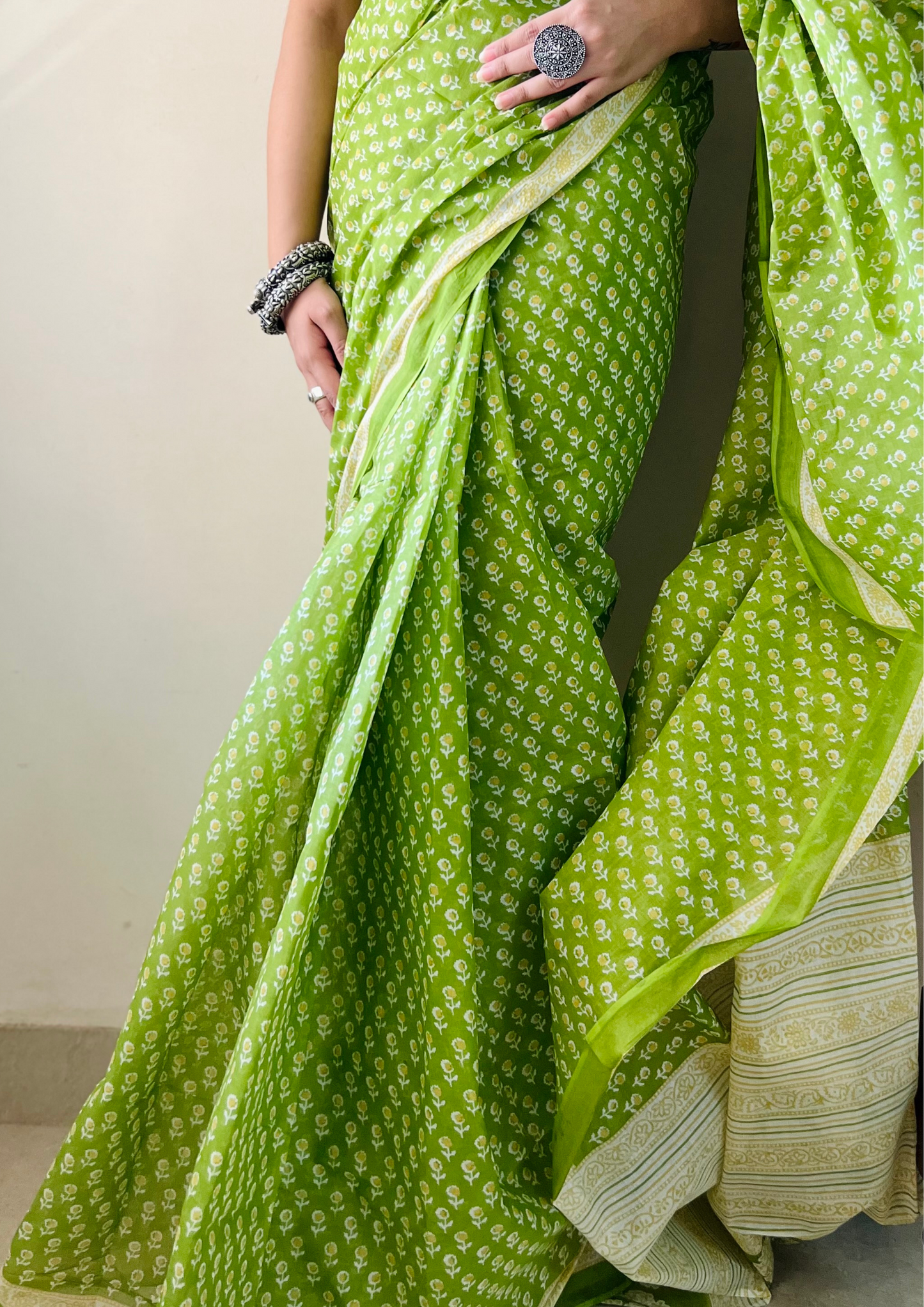 Sanganeri Print Pure Cotton Saree