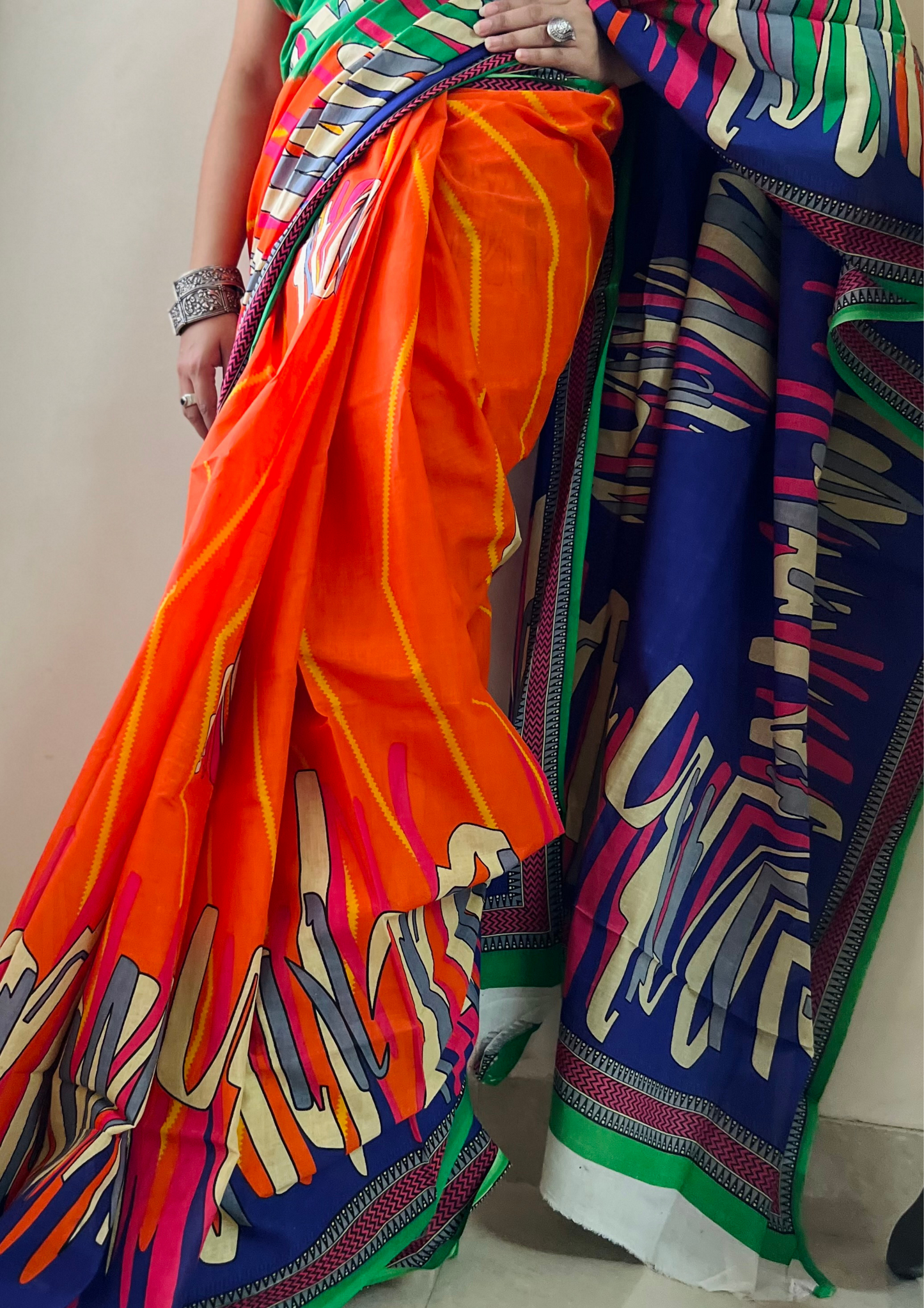 Multicoloured Malai Pure Cotton Saree